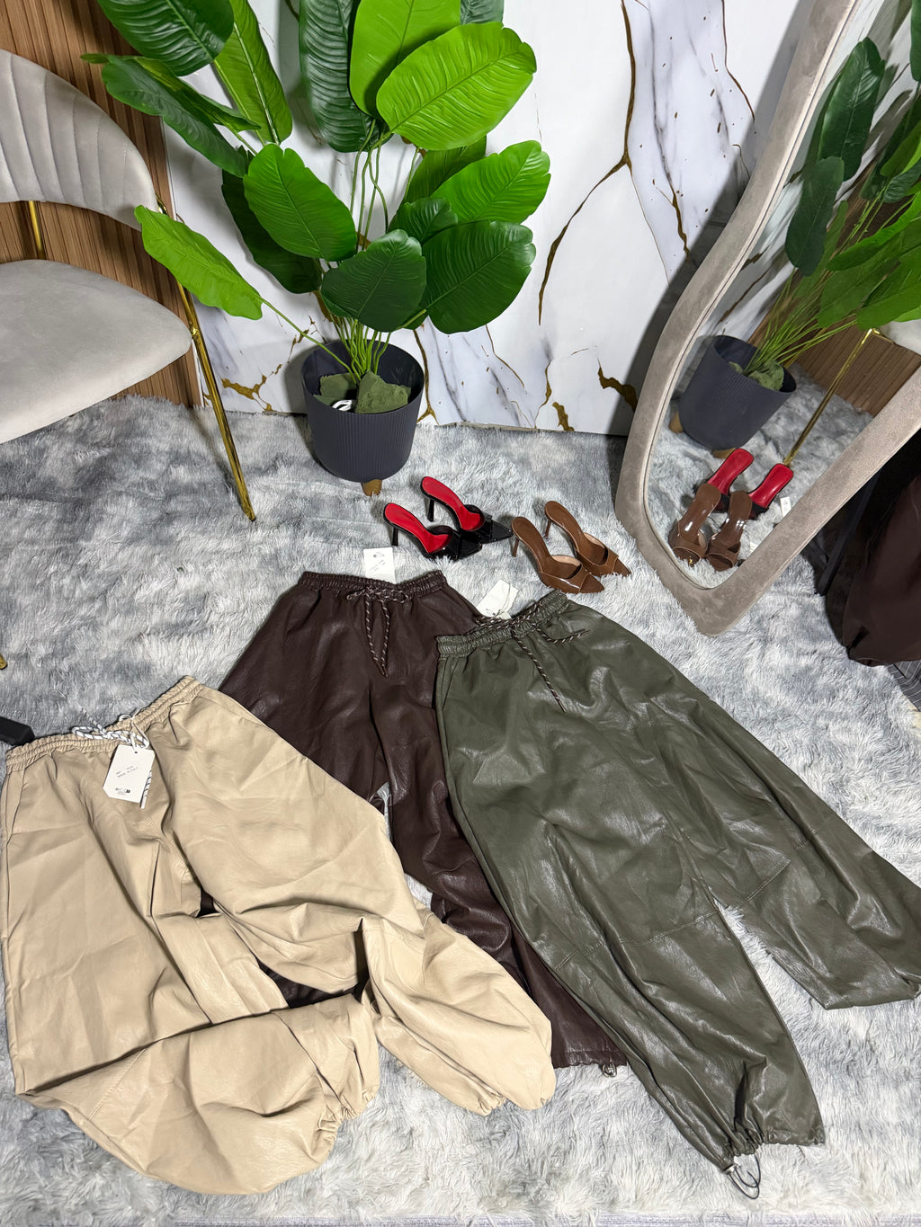 BROWN LEATHER PANTS