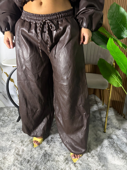 BROWN LEATHER PANTS